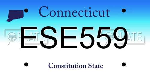 ESE559 Connecticut License Plate