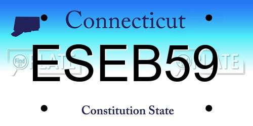 ESEB59 Connecticut License Plate