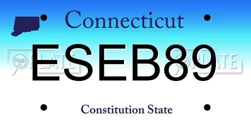 ESEB89 Connecticut License Plate
