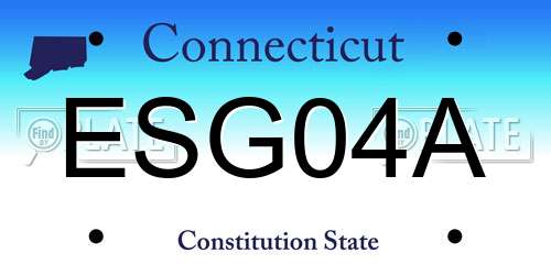 ESG04A Connecticut License Plate