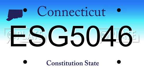 ESG5046 Connecticut License Plate