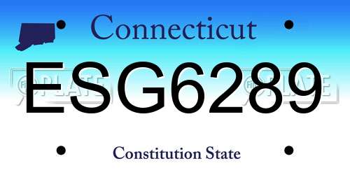 ESG6289 Connecticut License Plate