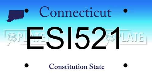 ESI521 Connecticut License Plate