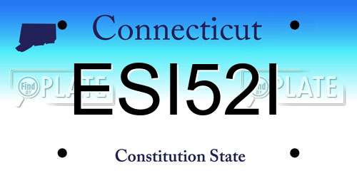ESI52I Connecticut License Plate