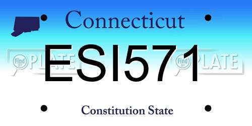 ESI571 Connecticut License Plate