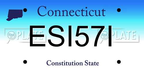 ESI57I Connecticut License Plate