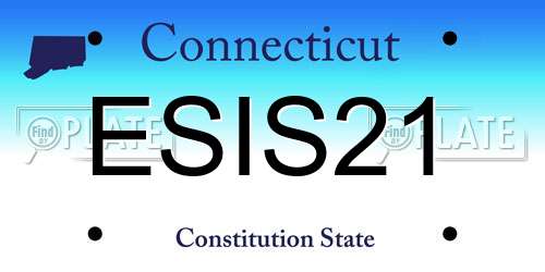 ESIS21 Connecticut License Plate