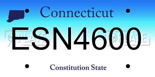 ESN4600 Connecticut License Plate