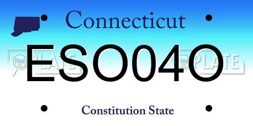 ESO04O Connecticut License Plate