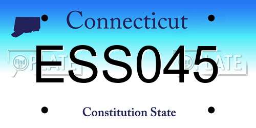ESS045 Connecticut License Plate