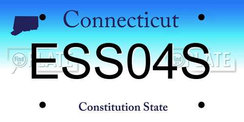 ESS04S Connecticut License Plate