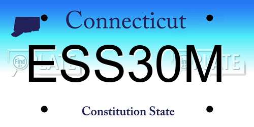 ESS30M Connecticut License Plate