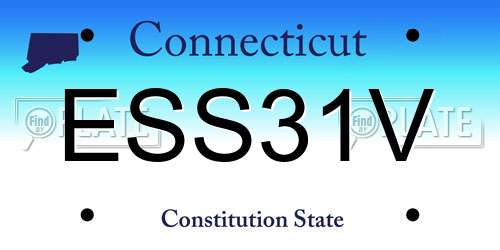 ESS31V Connecticut License Plate