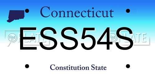 ESS54S Connecticut License Plate