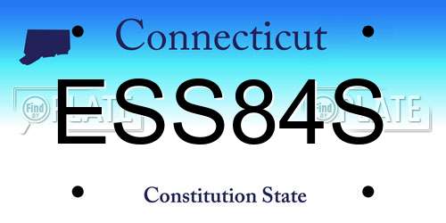 ESS84S Connecticut License Plate