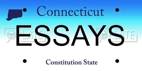 ESSAYS Connecticut License Plate