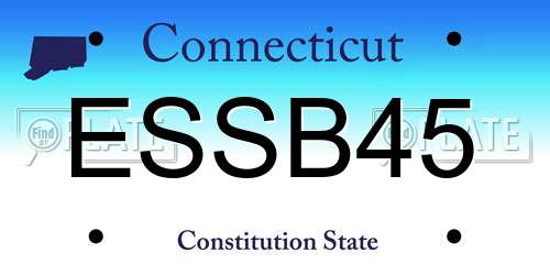 ESSB45 Connecticut License Plate