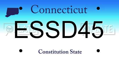 ESSD45 Connecticut License Plate