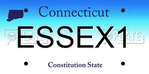 ESSEX1 Connecticut License Plate
