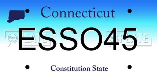 ESSO45 Connecticut License Plate