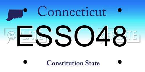 ESSO48 Connecticut License Plate