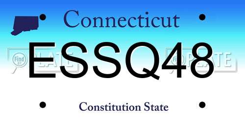 ESSQ48 Connecticut License Plate