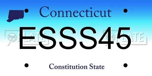 ESSS45 Connecticut License Plate