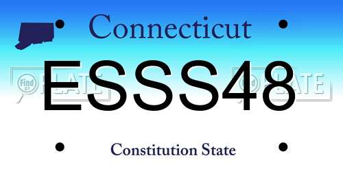 ESSS48 Connecticut License Plate