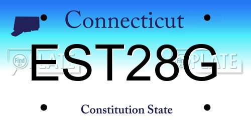 EST28G Connecticut License Plate