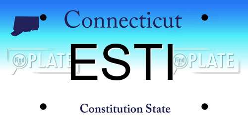 ESTI Connecticut License Plate