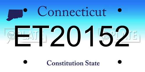 ET20152 Connecticut License Plate