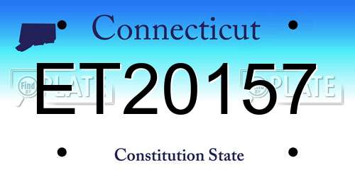 ET20157 Connecticut License Plate