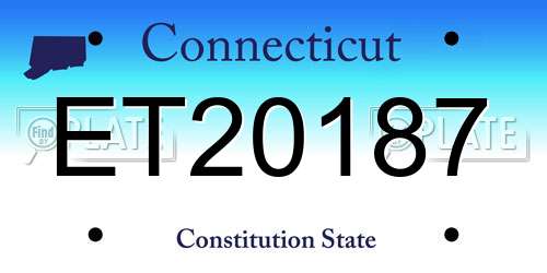 ET20187 Connecticut License Plate