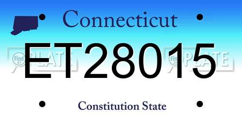 ET28015 Connecticut License Plate