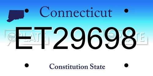 ET29698 Connecticut License Plate