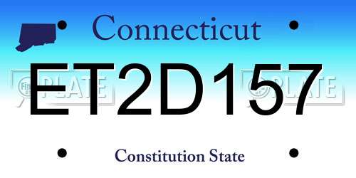 ET2D157 Connecticut License Plate