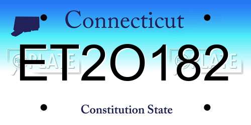 ET2O182 Connecticut License Plate