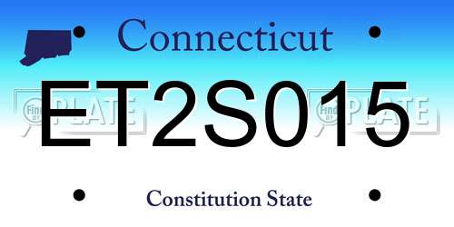 ET2S015 Connecticut License Plate