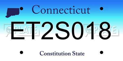 ET2S018 Connecticut License Plate