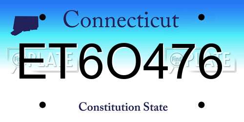 ET6O476 Connecticut License Plate