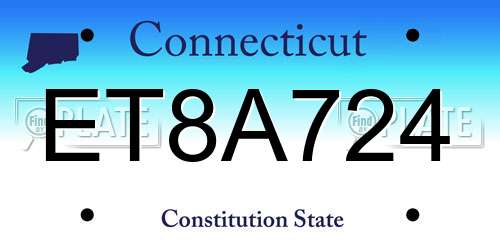 ET8A724 Connecticut License Plate
