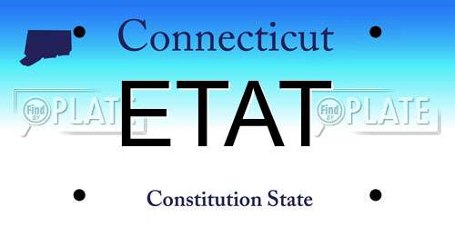 ETAT Connecticut License Plate