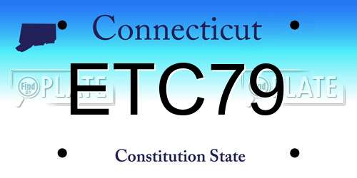 ETC79 Connecticut License Plate