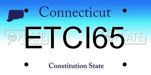 ETCI65 Connecticut License Plate