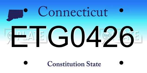 ETG0426 Connecticut License Plate