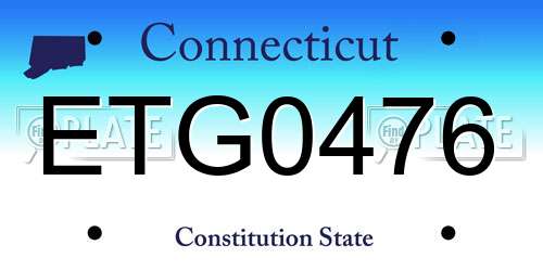 ETG0476 Connecticut License Plate
