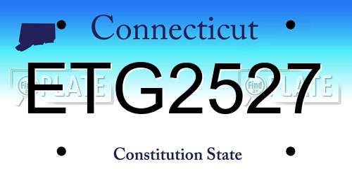 ETG2527 Connecticut License Plate