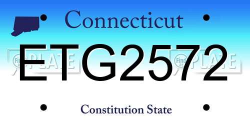 ETG2572 Connecticut License Plate