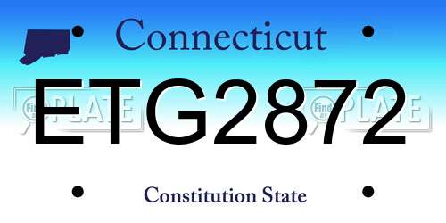 ETG2872 Connecticut License Plate