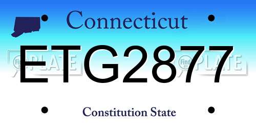 ETG2877 Connecticut License Plate